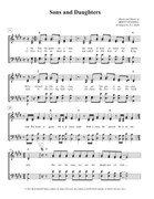 Sons and Daughters, arranged by D.J. Bulls in traditional notation. This Arrangement will be available for download as PDF upon your purchase.