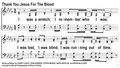 Thank You Jesus For the Blood (song slides)