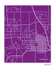 Manhattan Kansas City Map (ask for "KSU purple" in the checkout notes to custom match the school color)