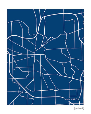 Ann Arbor Michigan city map