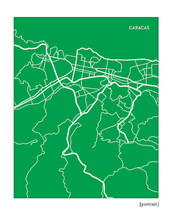 City map of Caracas - portrait