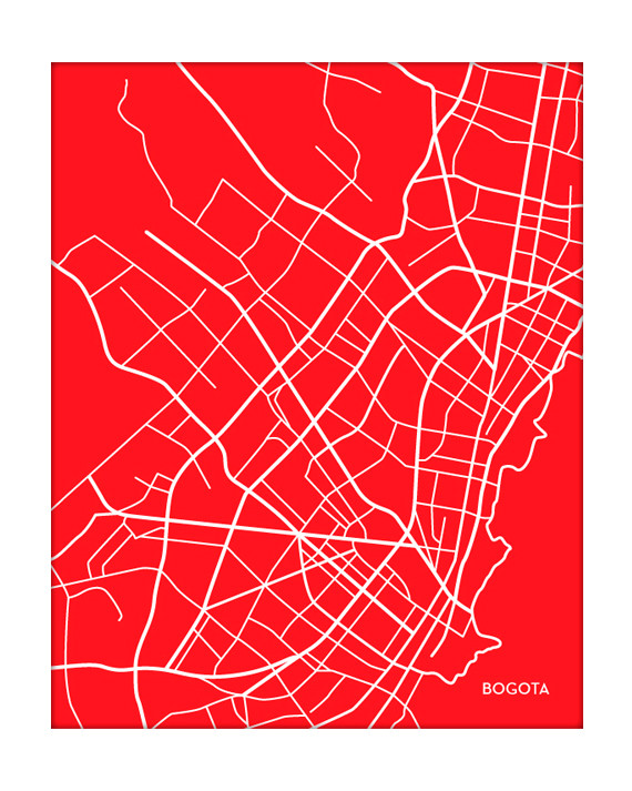 Bogota Colombia City Map