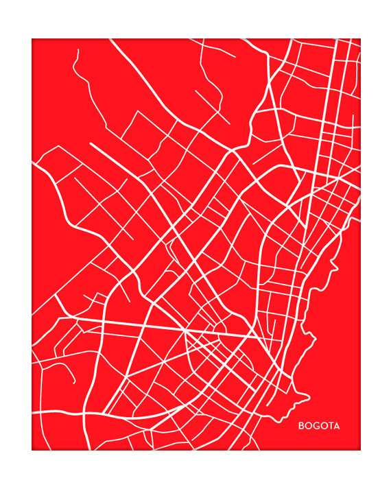 Bogota Colombia City Map Bogota Colombia City Map