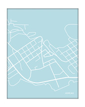 Juneau City Map in Portrait