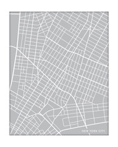 Downtown New York City Map - Portrait