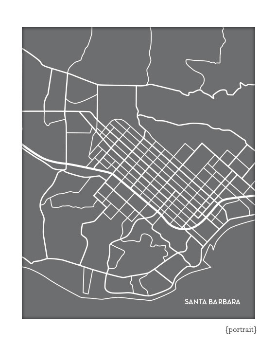 santa barbara california city map