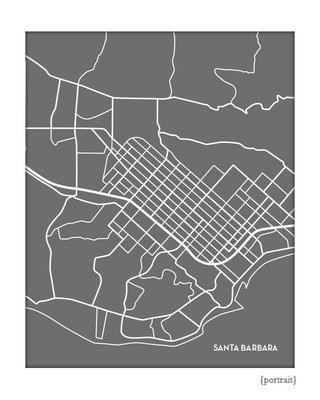 santa barbara california city map