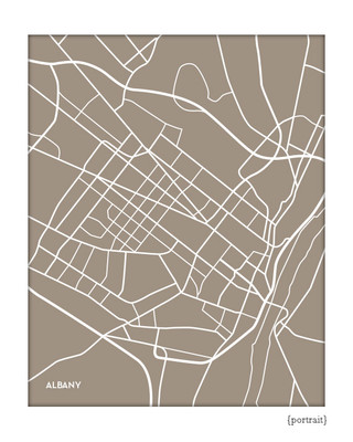 Albany city map print