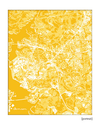 Clemson Cityscape art print