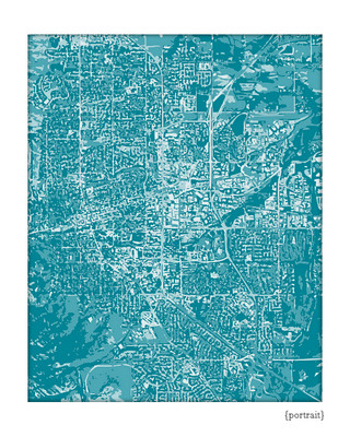 Boulder Colorado cityscape art print