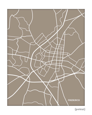 Frederick Maryland city map print