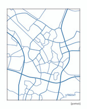 Utrecht Netherlands city map art