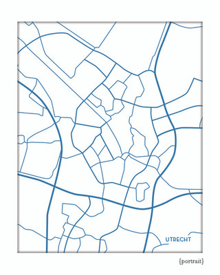 Utrecht Netherlands city map art