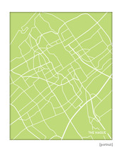 The Hague, Netherlands city map print