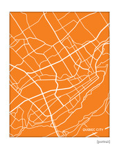 Quebec City Map Art Print