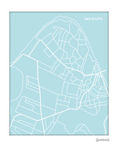 Oak Bluffs city map print