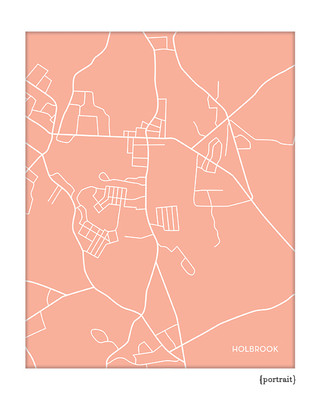 Holbrook Massachusetts city map print