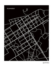 Islamabad Pakistan City Map Print