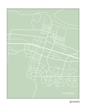 Pittsburg CA city map print