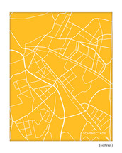 Schenectady New York City Map Print