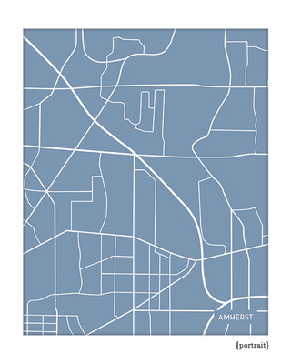 Amherst New York City Map Print