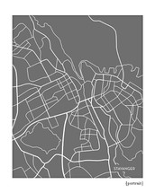 Stavanger Norway City Map Print