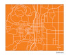 Bend Oregon city map art
