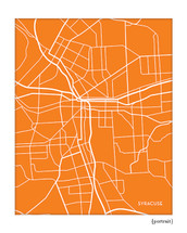 Syracuse New York city map print