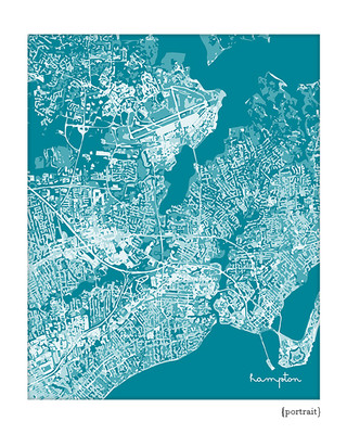 Hampton Virginia cityscape art print