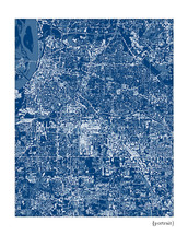 Memphis Tennessee cityscape print