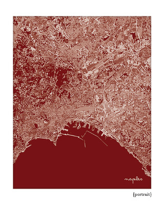 Naples Italy cityscape art print