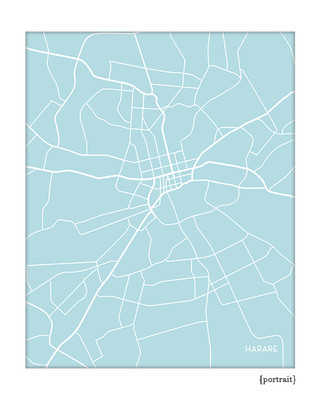 Harare Zimbabwe city map