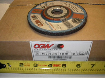 4.5"x1/4"x7/8" Grind Wheel A24-R-BF, 13,300 rpm $1.49
