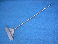 Brooms, Scrapers: B-12, 18" Stainless Steel Push Pull, Barn Alley Scraper. SHIPS ZONE 1 ONLY 