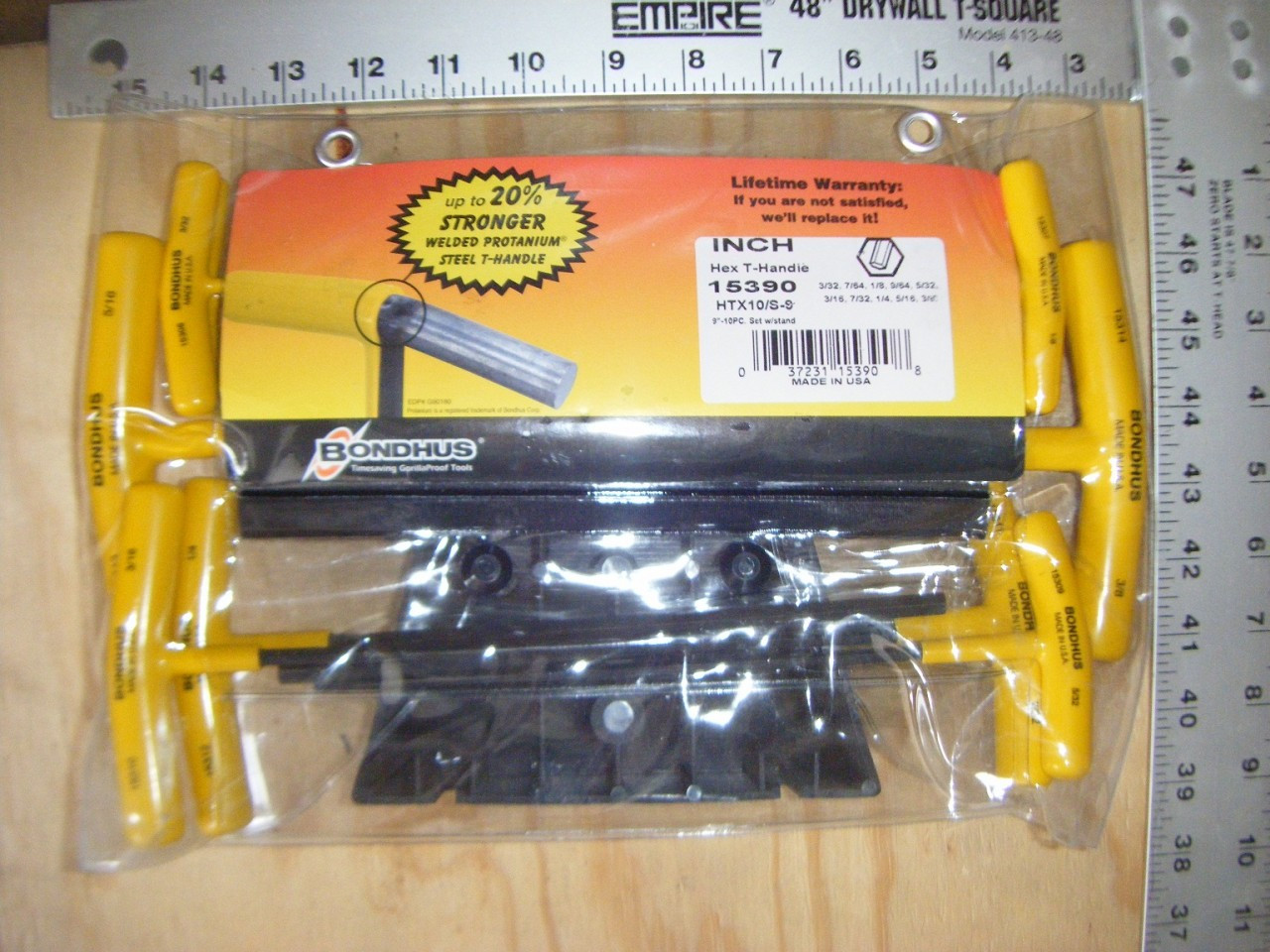 Bondhus 8-teiliger T-Griff Inbusschlüssel-Satz – Metrisch 2-10 Mm