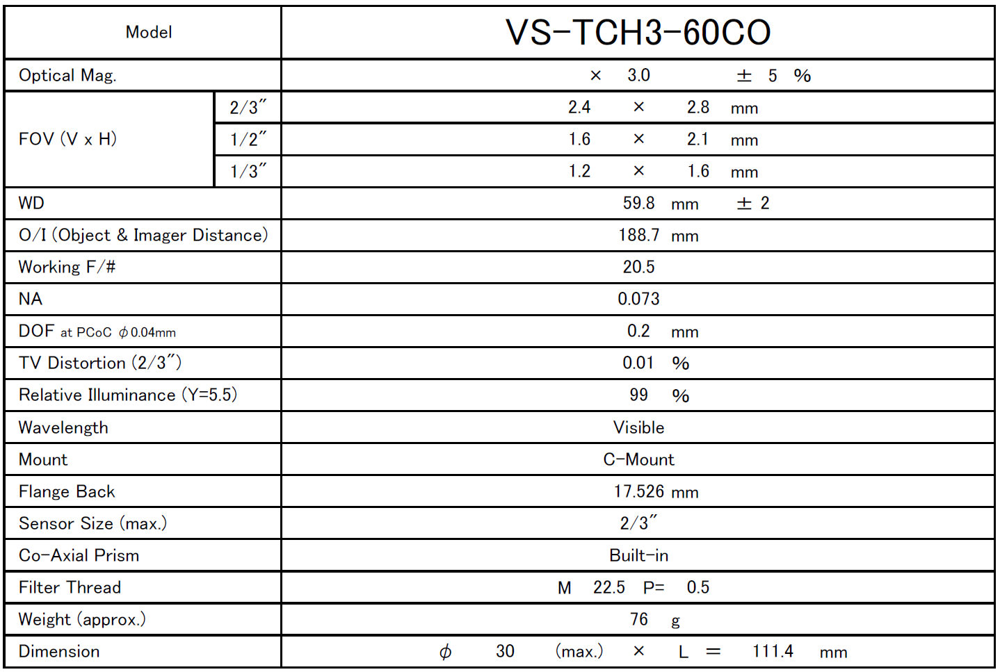 Vs Technology Vs Tch3 60co Rma Electronics Inc