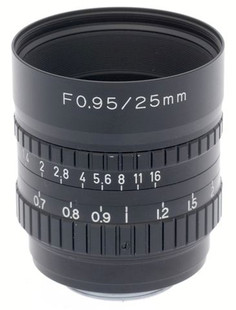 Senko VFA2595H 1" 25mm F0.95 Manual Iris C-Mount Lens, 1.3 ...