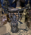 Maya Deren's Antique African Bronze Monkey Bowl Figurine - A Master Suite Find - The Voodoo Estate