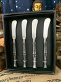 Lot of Four (4) Skeletal, Femur, Goth, Halloween Cheese Spreaders New in Box