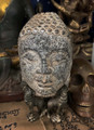 5" Schist Buddha Head Jibin Gandhara (Turkmenistan) Muslim Desecrated Relic 400 A.D. A Main Library Find - The Voodoo Estate