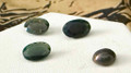 Lot of Four (4) Coober Pedy Black Opal Cabochon and Gems 5.29 tcw - a Sex Magic Dream Ritual Kit and Main Healing Altar Find - The Voodoo Estate - SOLD! =