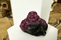 Aunt Nadiene's Thai Carved Ruby on Black Tourmaline Matrix HoTei Buddha - A LiDiex Chapel Find - The Voodoo Estate