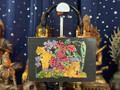 70's Annie Laurie Palm Beach School Wild Tiger Leopard Gemstone Litho Wood Box Purse - A Travel Wardrobe Find - The Voodoo Estate