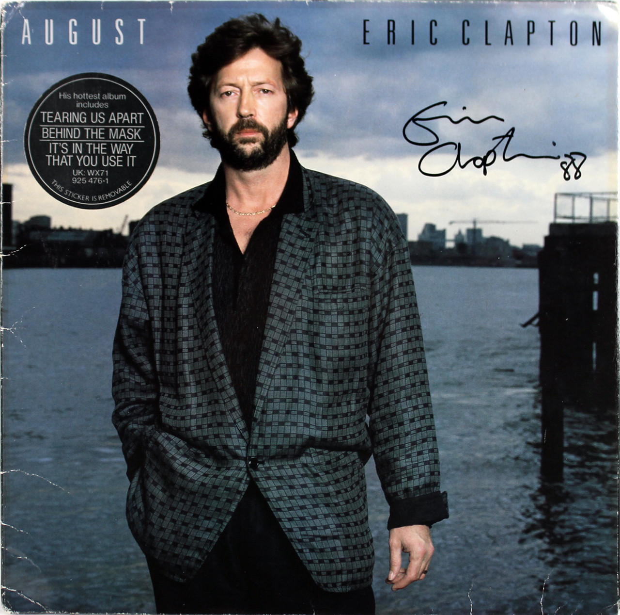 Eric Clapton "88" Authentic Signed August Album Cover W/ Vinyl REAL LOA
