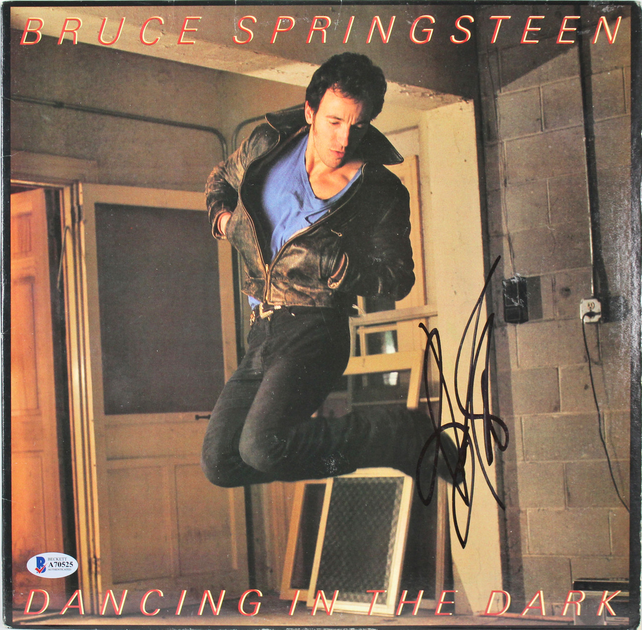 Bruce Springsteen Signed Dancing In The Dark Album Cover W/ Vinyl BAS # ...