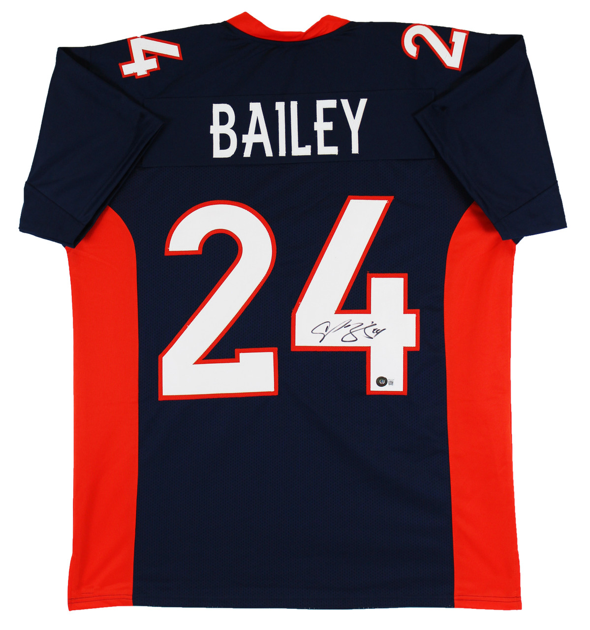 Champ Bailey Authentic Signed Navy Blue Pro Style Jersey BAS Witnessed