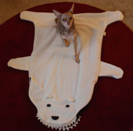 Handmade Fleece Dog Bed - Sleeping Bag - Polar Bear
