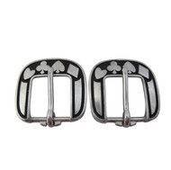 Jeremiah Watt Horse Shoe Brand Hardware Card Suits Traditional Buckle Silver