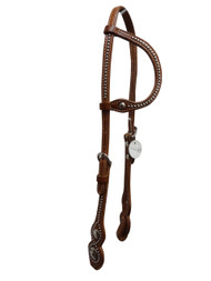 Billy Cook Saddlery Western One Ear Spotted Headstall Harness Leather