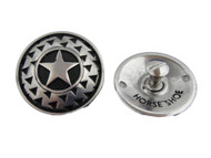 Jeremiah Watt Horse Shoe Brand Hardware Rasp Star Chicago Screw Back Concho